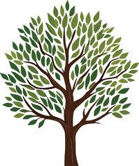 Tree with green leaves