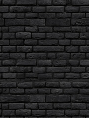 Obraz premium panoramic illustration of a black brick wall featuring clean brick lines and subtle distressed details. The wide format and dark neutral color make it ideal for website layouts, banners, and 