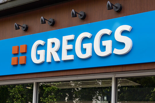 Greggs bakery ready to eat food outlet. June 3, 2025 London, United Kingdom