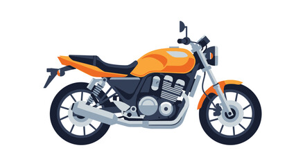 Fototapeta premium A vibrant orange and black motorcycle illustration showcasing detailed design and a striking silhouette high quality professional modern elegant stylish clean