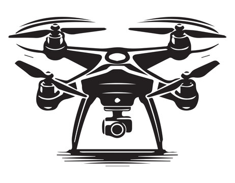 Drone clipart vector silhouette drones logo icon illustration Art