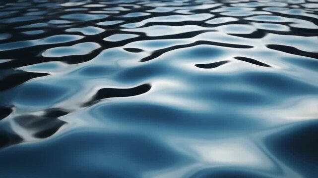 Fluid mirror surface behaving like water, creating a reflective surreal environment with smooth ripples, high gloss reflections, and a premium luxury aesthetic with futuristic elegance.