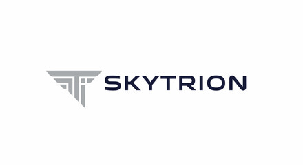 Geometric T and S Letter Logo for Sky-Related or High-Tech Industry, Isolated White Background