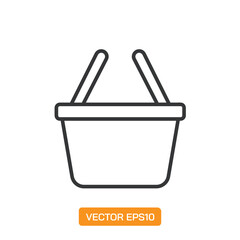 Shopping basket line icons- Mini collection and editable stroke series icon