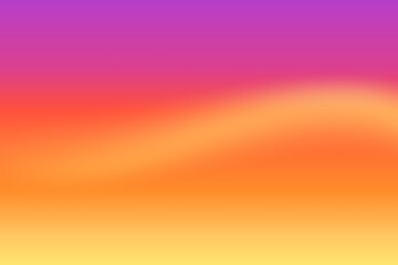 Fototapeta premium Fall simple gradient background. Warm autumn gradation wavy smooth texture. Orange yellow sun blurry effect backdrop. Vector simple vibrant bg. Sunset blur bright pattern.