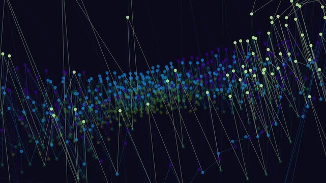 Animated background abstrack pattern of blue and green shapes suitable for backgrounds, textiles, wallpaper, and graphic design projects. Versatile and modern.