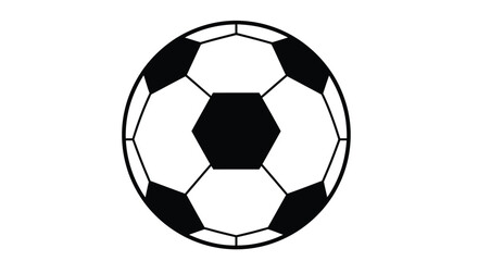 Classic black and white soccer ball design a bold silhouette © MALA