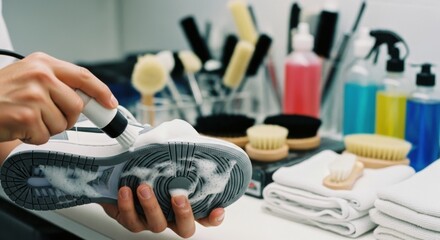 Professional Sneaker Cleaning and Restoration Service Process