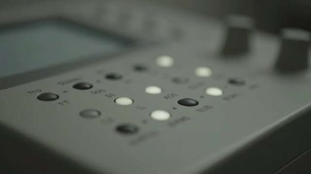Audiometer Control Panel Close-Up Loop