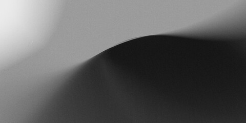 luxury gradient background with a full spectrum of grayscale colors, ranging from bright white, neutral gray, to deep black (shadows), with the most prominent grain texture and elegant folded line © maskam