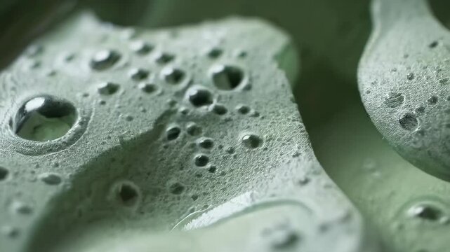 Green Foam Surface Macro Texture Abstract Background