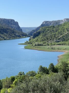 Krka River Canyon near Roski slap Waterfall (Krka National Park, Croatia) - Kanjon rijeke Krke kod Ro&scaron;kog slapa (Nacionalni park Krka, Hrvatska)