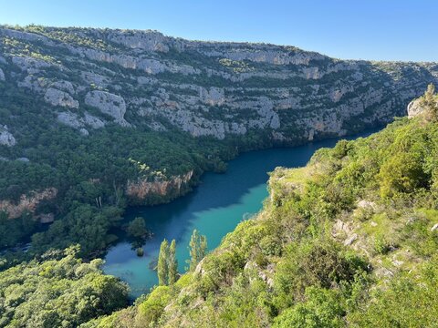 Krka River Canyon near Roski slap Waterfall (Krka National Park, Croatia) - Kanjon rijeke Krke kod Ro&scaron;kog slapa (Nacionalni park Krka, Hrvatska)