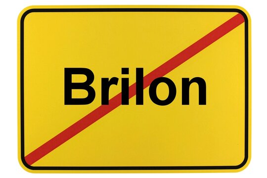 Illustration eines Ortsschildes der Stadt Brilon im Sauerland