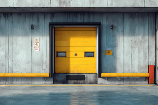 Industrial Loading Bay Door Close Up