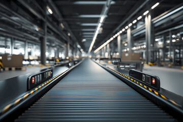 Industrial Conveyor Belt Without Cargo