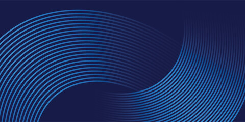 Naklejka premium Abstract blue background with glowing curved lines. Shiny blue swirl curve lines design. Spiral lines. Geometric oval pattern.