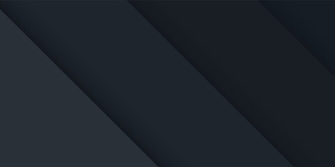 Fototapeta premium Dark neutral background for wide banner. Abstract Illustration. Luxurious black line background