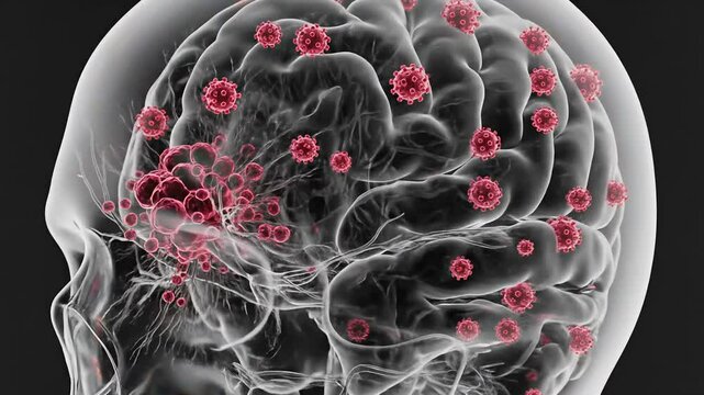 Spread Virus Through 3d Human Brain