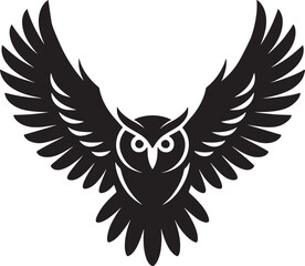 Fototapeta premium Owl in flight with spread wings