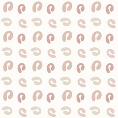 Obraz premium Modern Neutral Organic Abstract Seamless Pattern – Minimal Boho Blush and Beige Background Texture