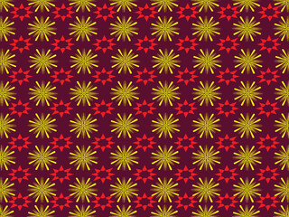 red and gold  geometric star seamless pattern elegant festive background