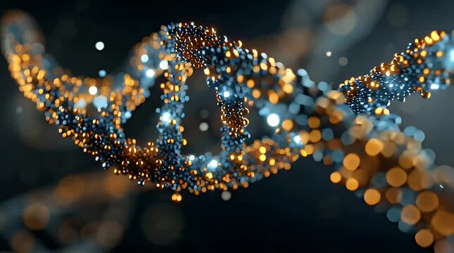 3D DNA Double Helix Structure Genetic Code Biology Science Abstract Background