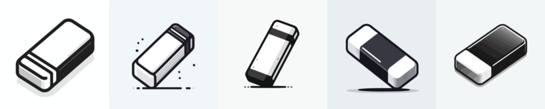 Eraser line art icon vector. School supplies. Vektor, icon, set icon, minimalist, flat, illustration