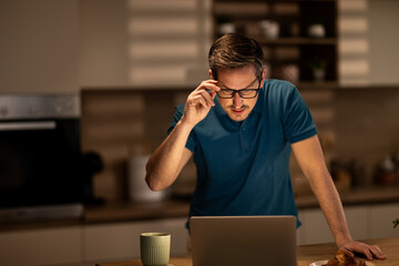 Man With Glasses Doing Work