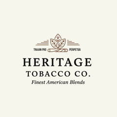 Heritage Tobacco Company Logo Design Element. © Lucas