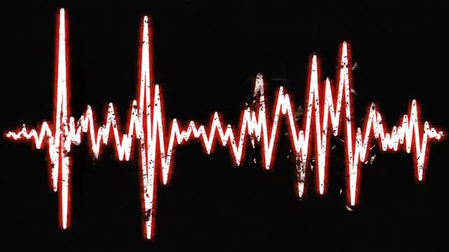 glitch wave signal, abstract digital noise, data error