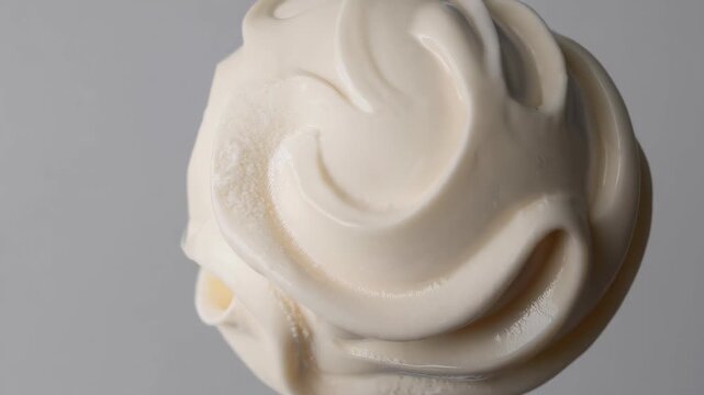 Whipped Cream Swirl Macro White Smooth Texture