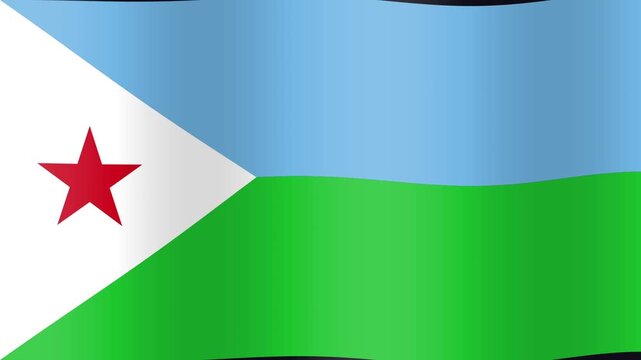 Djibouti flag animation with an arrow effect