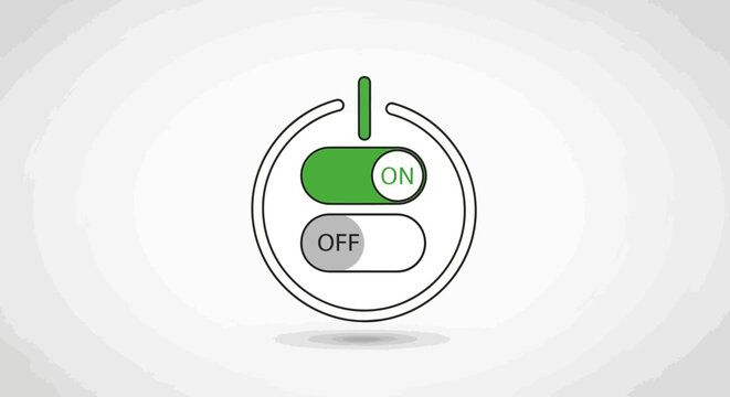 Power Button On State, Green Switcher Icon