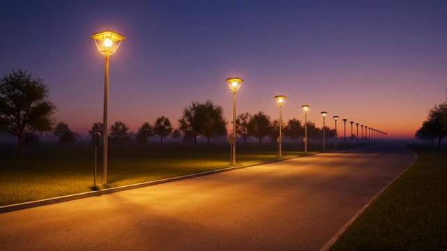 Illuminated Pathway Dusk: Outdoor Lighting Solutions for Parks, Streets & Driveways