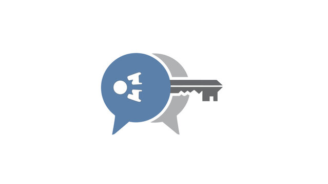 Communication key symbol icon design.