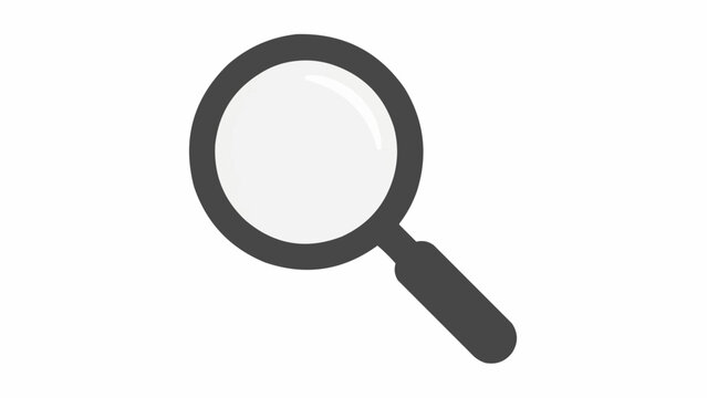 Magnifying glass with black handle.