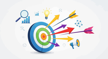 Fototapeta premium arrows and target