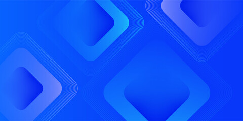 Fototapeta premium Modern abstract blue background. Vibrant gradient square shapes. Minimalist geometric design. Simple elements. Futuristic graphic. Suit for header, cover, wallpaper, presentation, banner, business