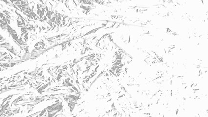 Plastic wrap texture overlay effect on black background. Shrink wrapped plastic sleeve for cover