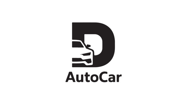 AutoCar Logo Design in Modern Minimalist Style with Bold Typography and Simple Car Silhouette for Automotive Branding