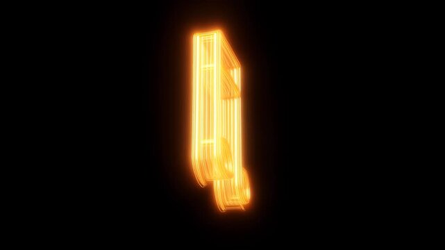 Glowing golden 3D musical note icon on black background for digital design