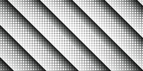 bstract white and black diagonal halftone dots pattern background