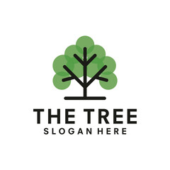 Tree logo design vector illustration