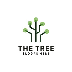 Tree logo design vector illustration