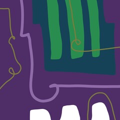 Abstract image for printing. Picture for modern interiors. The picture is painted by hand on a tablet. © neurostructure