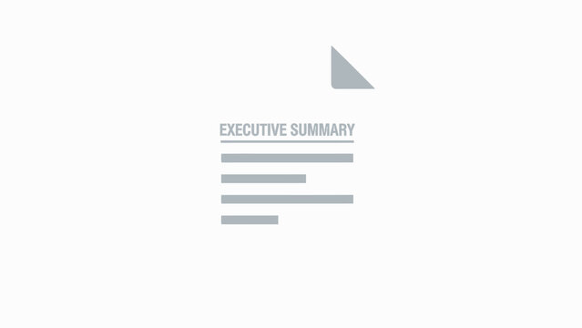 Executive summary business document header.