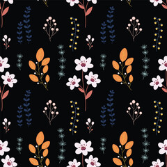 colored floral pattern on dark background