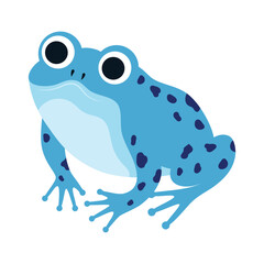 cute frog isolated, flat style