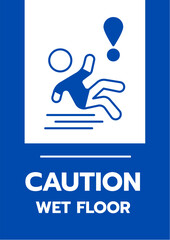 Official Caution Wet Floor Safety Warning Sign